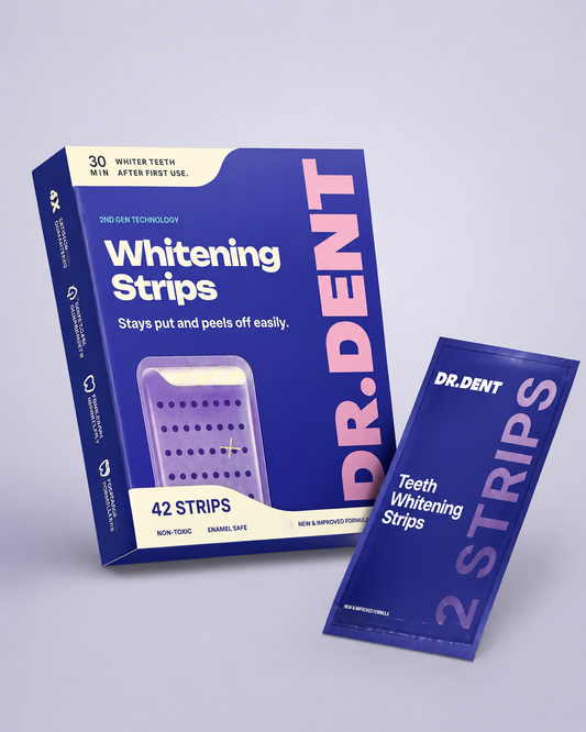 Dr. Dent Purple Teeth Whitening Strips – Advanced Stain Removal for a Brighter Smile