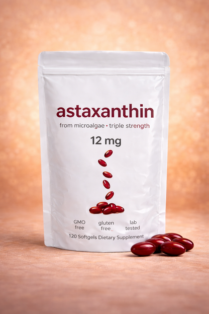 Astaxanthin 12mg Softgels – Powerful Antioxidant Support (120 Capsules)