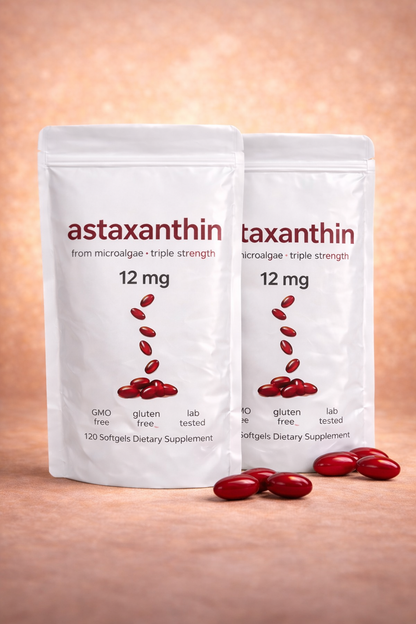 Astaxanthin 12mg Softgels – Powerful Antioxidant Support (120 Capsules)