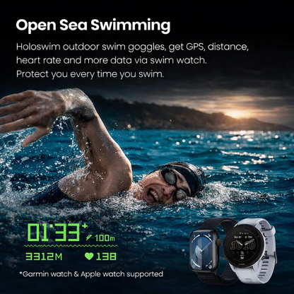 Smart Swim Goggles with Built-In Display – Track Every Move Underwater