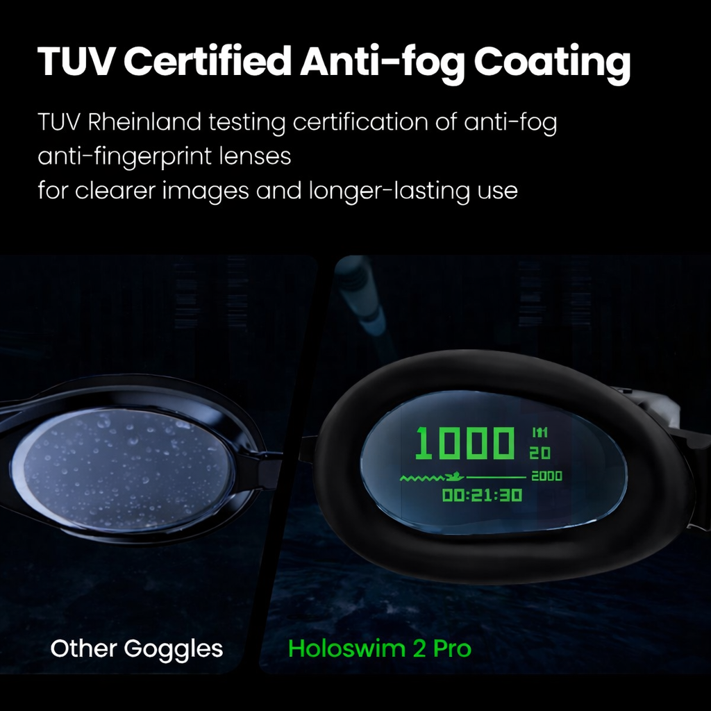 Smart Swim Goggles with Built-In Display – Track Every Move Underwater