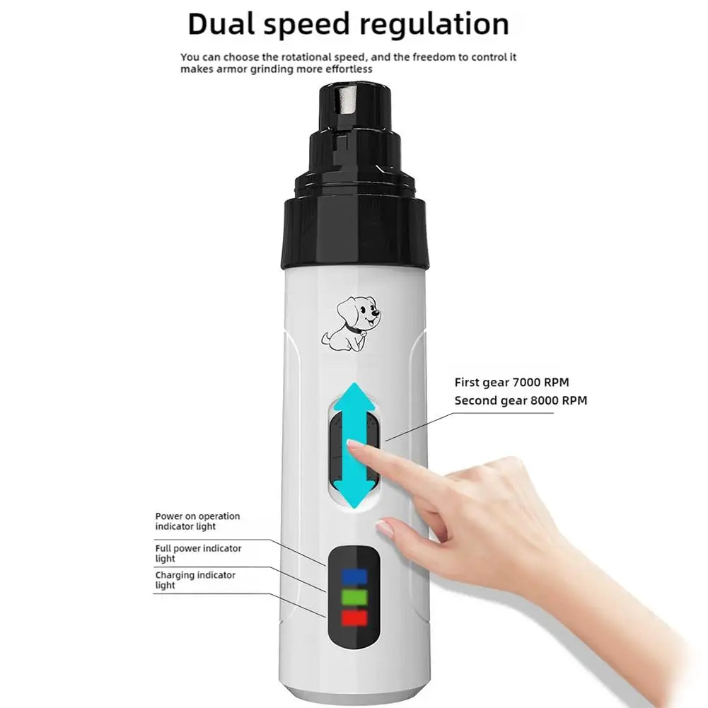 Rechargeable Pet Nail Grinder – Easy Nail Trimming for Dogs & Cats