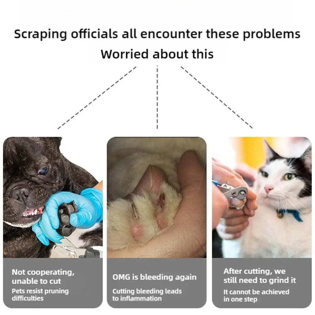 Rechargeable Pet Nail Grinder – Easy Nail Trimming for Dogs & Cats