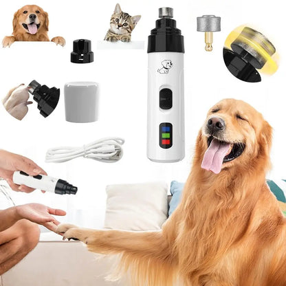 Rechargeable Pet Nail Grinder – Easy Nail Trimming for Dogs & Cats
